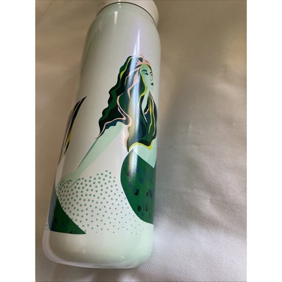 Starbucks 20 Oz Mermaid Water Bottle Double Wall Stainless Steel White & Green - Picture 5 of 7